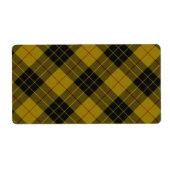 MacLeod tartan gele zwarte vlecht Etiket (Voorkant)