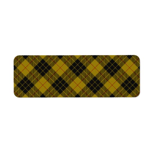 MacLeod tartan gele zwarte vlecht Etiket (Voorkant)