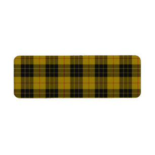 MacLeod tartan gele zwarte vlecht Etiket
