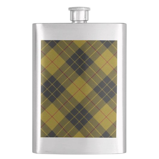 MacLeod tartan gele zwarte vlecht Flacon (Voorkant)