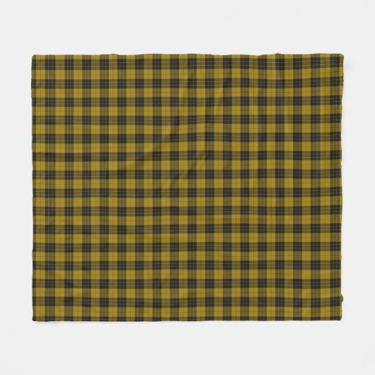 MacLeod tartan gele zwarte vlecht Fleece Deken (Voorkant (Horizontaal))