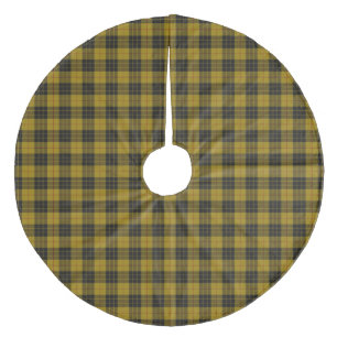 MacLeod tartan gele zwarte vlecht Fleece Kerstboom Rok
