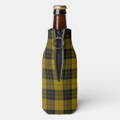 MacLeod tartan gele zwarte vlecht Flesjeskoeler (Fles Achterkant)