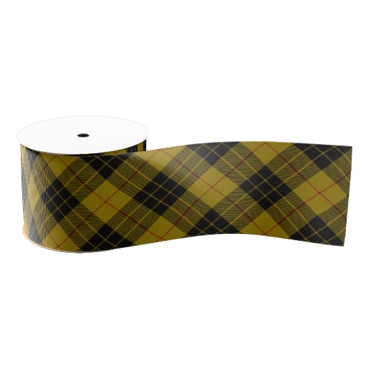 MacLeod tartan gele zwarte vlecht Grosgrain Lint (Spoel)