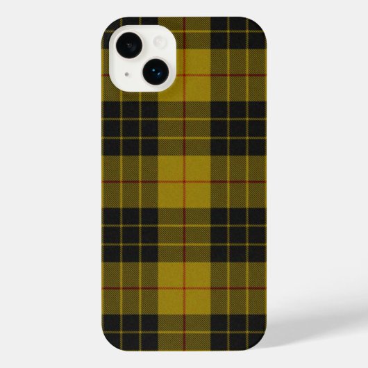 MacLeod tartan gele zwarte vlecht iPhone Hoesje (Achterkant)