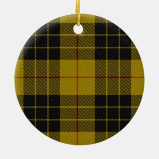 MacLeod tartan gele zwarte vlecht Keramisch Ornament (Achterkant)
