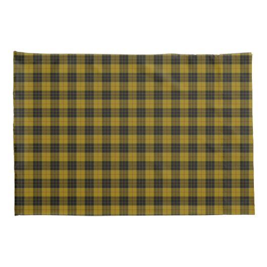 MacLeod tartan gele zwarte vlecht Kussensloop (Achterkant-Rechts)