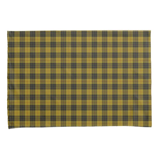 MacLeod tartan gele zwarte vlecht Kussensloop (Voorkant-Rechts)