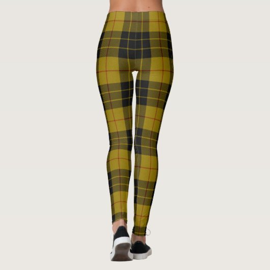 MacLeod tartan gele zwarte vlecht Leggings (Achterkant)