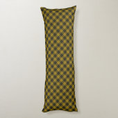 MacLeod tartan gele zwarte vlecht Lichaamskussen (Achterkant (Verticaal))