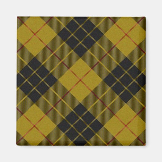 MacLeod tartan gele zwarte vlecht Magneet (Voorkant)