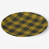 MacLeod tartan gele zwarte vlecht Papieren Bordje (Gekanteld)
