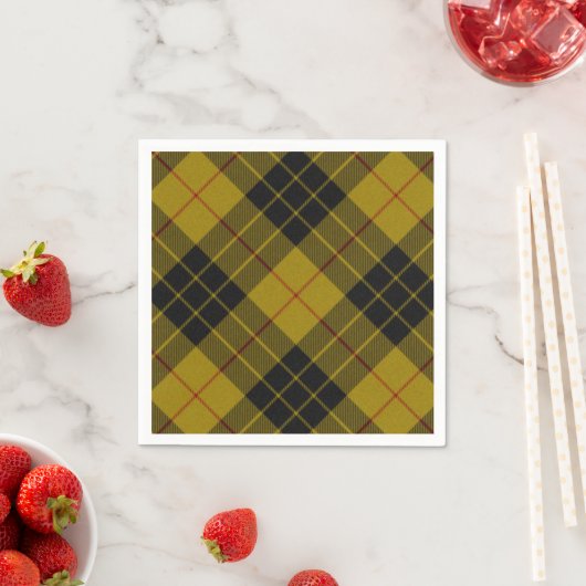 MacLeod tartan gele zwarte vlecht Servetten (Insitu)
