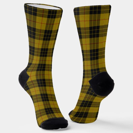 MacLeod tartan gele zwarte vlecht Sokken (Gebogen)