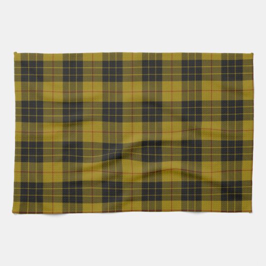 MacLeod tartan gele zwarte vlecht Theedoek (Horizontaal)