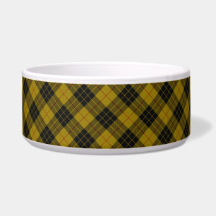 MacLeod tartan gele zwarte vlecht Voerbakje