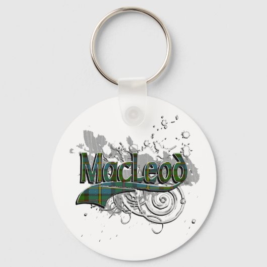 MacLeod Tartan Grunge Sleutelhanger (Voorkant)