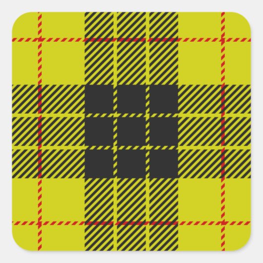 MacLeod tartan patroon Vierkante Sticker (Voorkant)