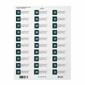 MacLeod Tartan Pset Monogram Adresetiketten Etiket (Full Sheet)