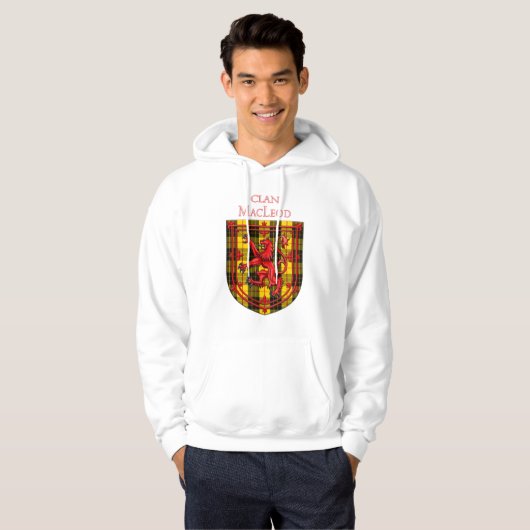 MacLeod Tartan Scottish Play Lion Rampant Hoodie (Voorkant volledig)