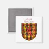 MacLeod Tartan Scottish Play Lion Rampant Magneet (Voorkant / Achterkant)