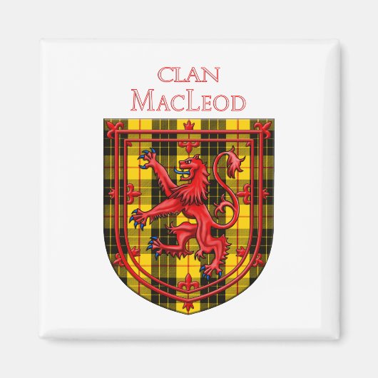 MacLeod Tartan Scottish Play Lion Rampant Magneet (Voorkant)