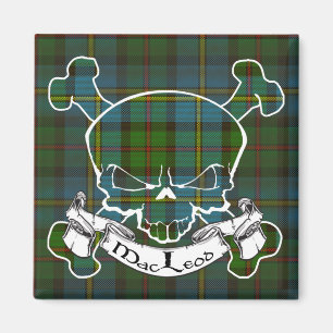 MacLeod Tartan Skull Magneet