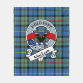 MacLeod van Harris Ancient Clan Badge Tartan Pset Fleece Deken (Voorkant)