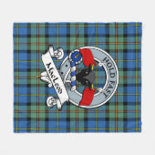 MacLeod van Harris Ancient Clan Badge Tartan Pset Fleece Deken (Voorkant (Horizontaal))
