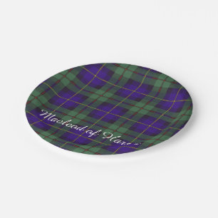 Macleod van Harris clan Pset Scottish tartan Papieren Bordje