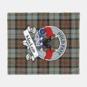 MacLeod van Harris Weathered Clan Badge Tartan Pla Fleece Deken (Voorkant (Horizontaal))