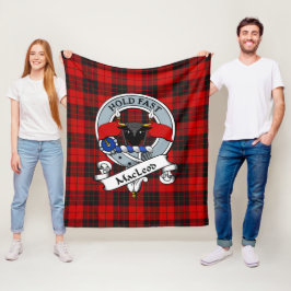 MacLeod Van Raasay Clan Badge Tartan Plaid Fleece Deken