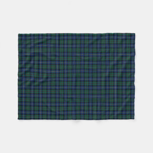 MacLeod van Skye Blue en Green Tartan Fleece Deken (Voorkant (Horizontaal))