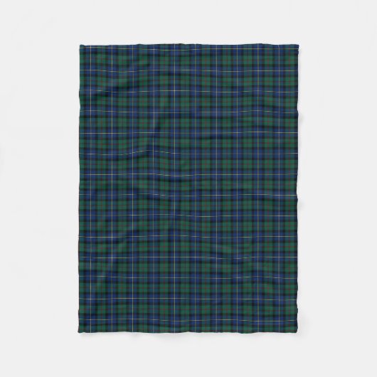 MacLeod van Skye Blue en Green Tartan Fleece Deken (Voorkant)
