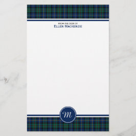 MacLeod van Skye Clan Tartan Monogram Briefpapier