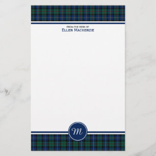 MacLeod van Skye Clan Tartan Monogram Briefpapier