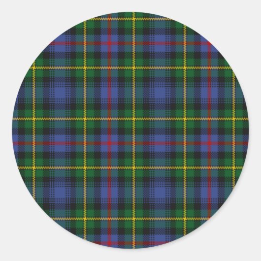 MacLeod van Skye Tartan Ronde Sticker (Voorkant)