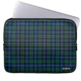 MacLeod van Skye Tartan Schotse Plaid Monogram Laptop Sleeve