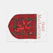 MacLintock Tartan Scottish Play Lion Rampant Fleece Deken (Voorkant (Horizontaal))