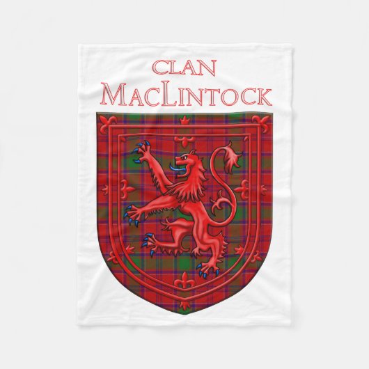 MacLintock Tartan Scottish Play Lion Rampant Fleece Deken (Voorkant)