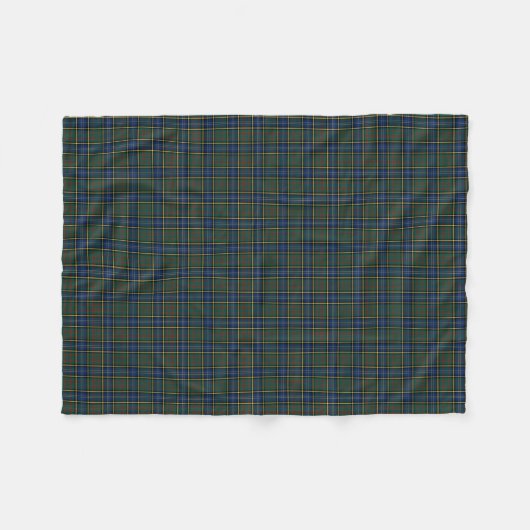 MacMillan Clan Blauw en Groen Jacht Tartan Fleece Deken (Voorkant (Horizontaal))