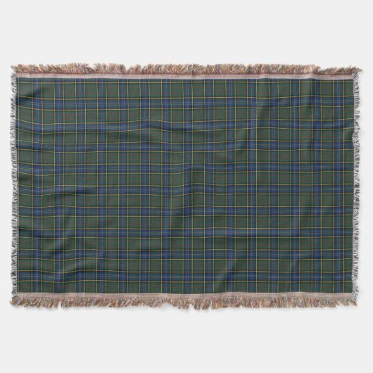 MacMillan Clan Jacht Tartan Blauw en Groen Plaid Deken (Voorkant)