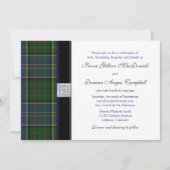MacMillan Hunting Tartan Wedding Invitation Kaart (Voorkant)