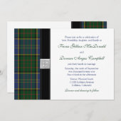 MacMillan Hunting Tartan Wedding Invitation Kaart (Voorkant / Achterkant)