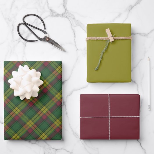 MacMillan Old Ancient Original Scottish Tartan Inpakpapier Vel (Voorkant)