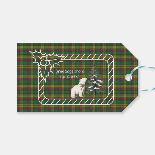 MacMillan Old Ancient Scottish Clan Tartan Cadeaulabel (Voorkant (Horizontaal))