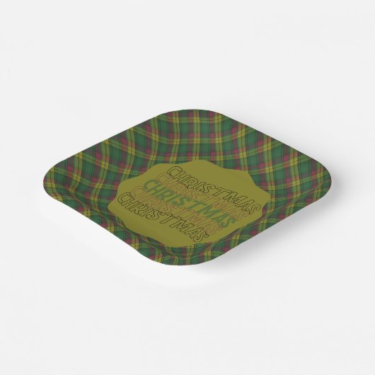 MacMillan Old Ancient Scottish Tartan Christmas  Papieren Bordje (Gebogen)