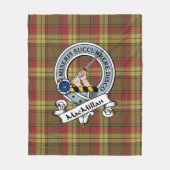 MacMillan Old Weathered Clan Badge Tartan Pset Fleece Deken (Voorkant)