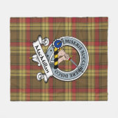 MacMillan Old Weathered Clan Badge Tartan Pset Fleece Deken (Voorkant (Horizontaal))