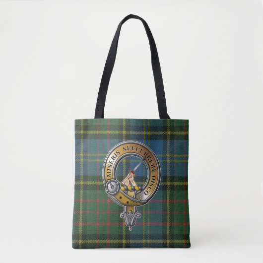 MacMillan Tartan & Badge Tote Bag (Voorkant)